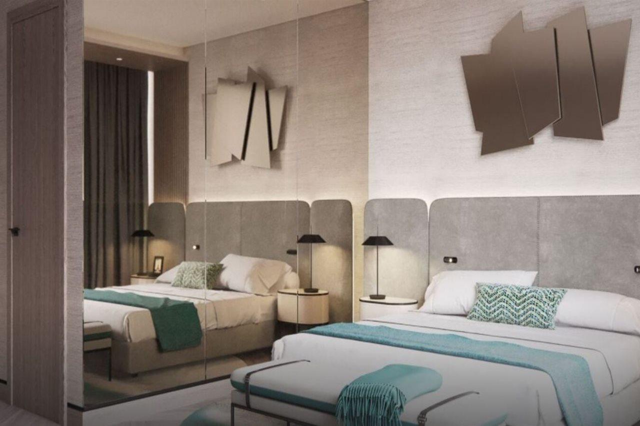 โรงแรมพาราเมาท์ มิดทาวน์ ดูไบ ภายนอก รูปภาพ A room at the hotel